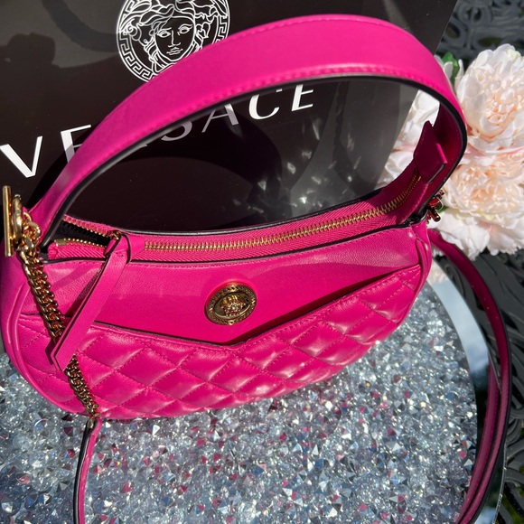 NWT VERSACE LEATHER QUILTED HOBO BAG - Picture 6 of 12